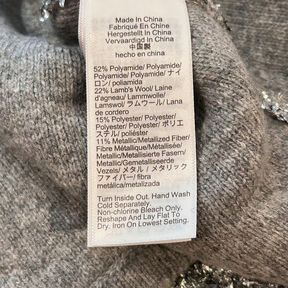 J. Crew Cardigan Cropped silver tinsel yarn size small - Picture 7 of 7